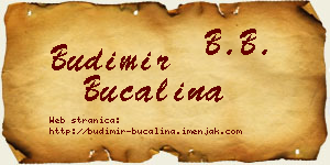 Budimir Bučalina vizit kartica